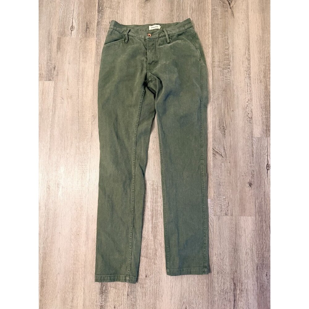 Taylor Stitch Pants Mens 30 Olive Green Foundation Democratic Fit Chino 30x34